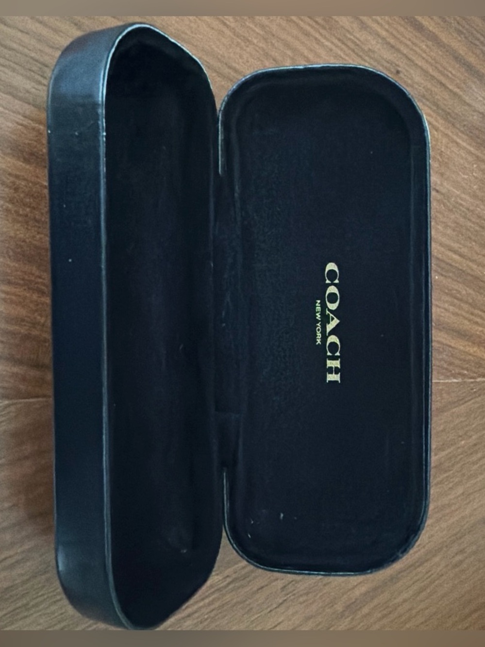 COACH Sunglasses Case with Gold Logo